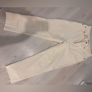 Zara cream denim pants size 8